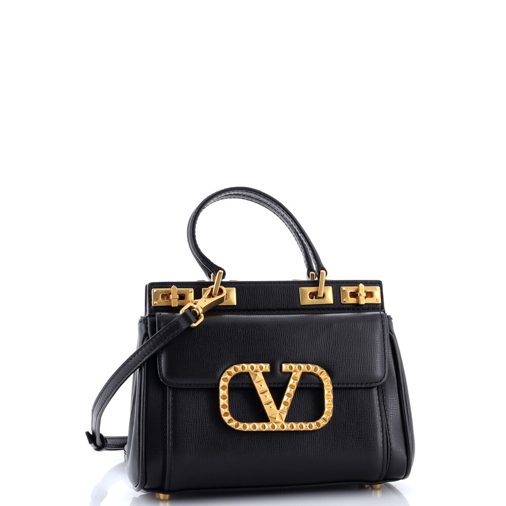 Valentino Garavani Small Rockstud Alcove Double Handle Bag Leather - Picture 2 of 5